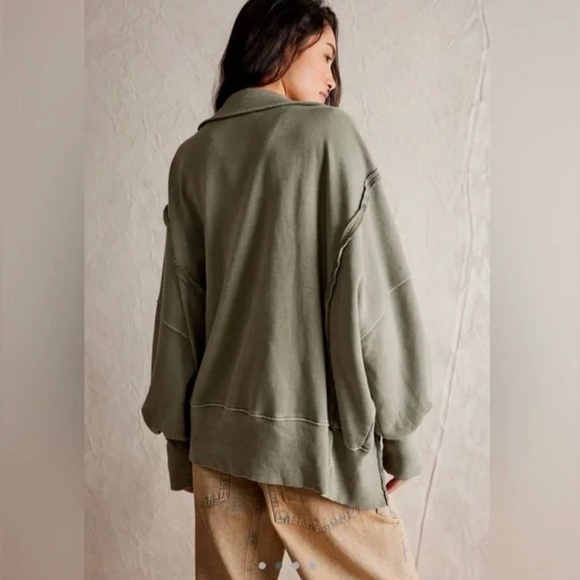 NWT Free People Camden Henley Sweatshirt - Picture 5 of 15